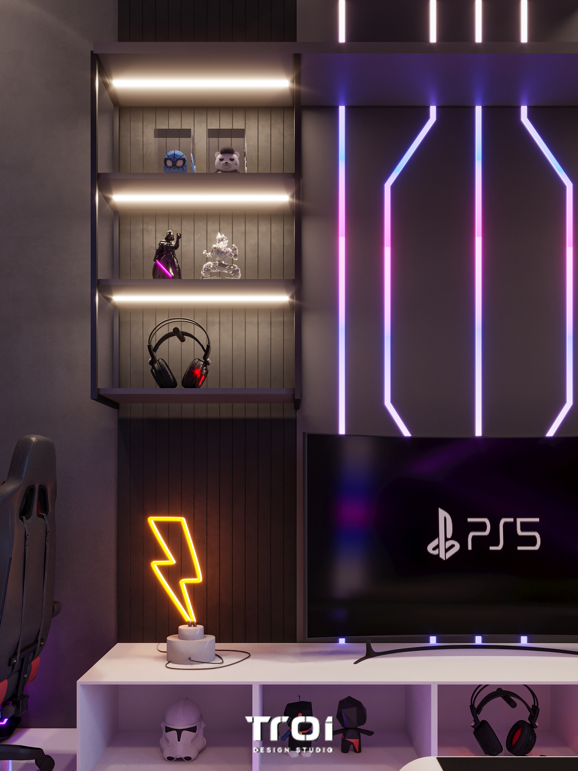 现代风格游戏室设计丨Troi Design Studio-26