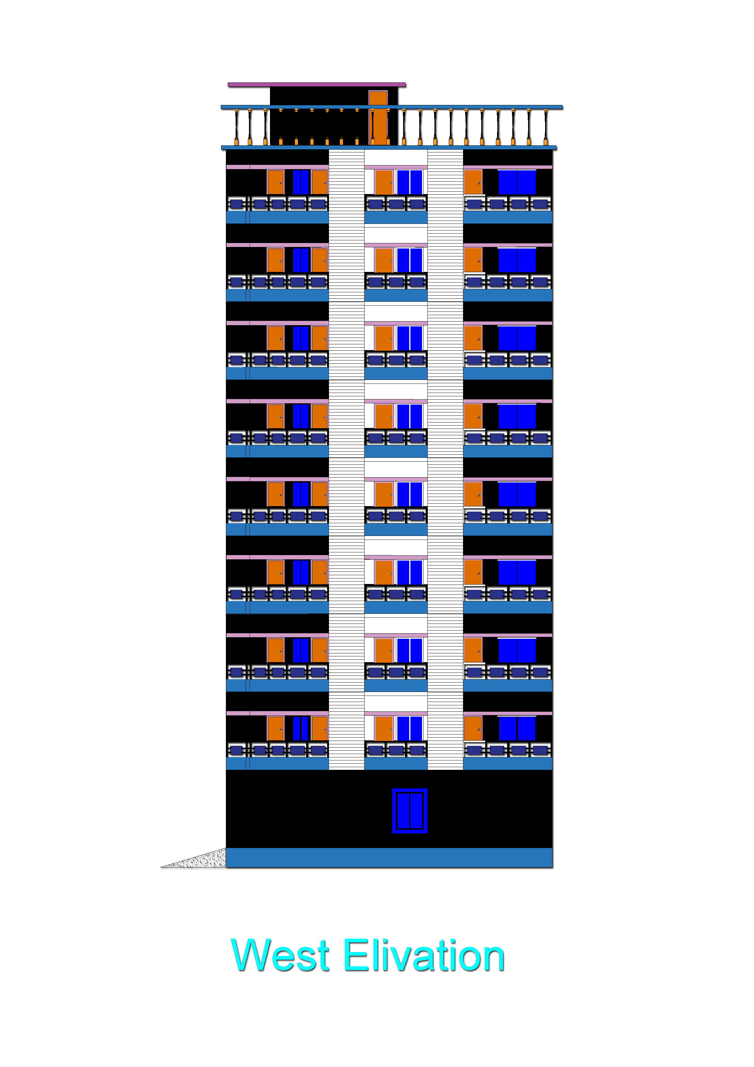 9 Storied Residential Building.-5