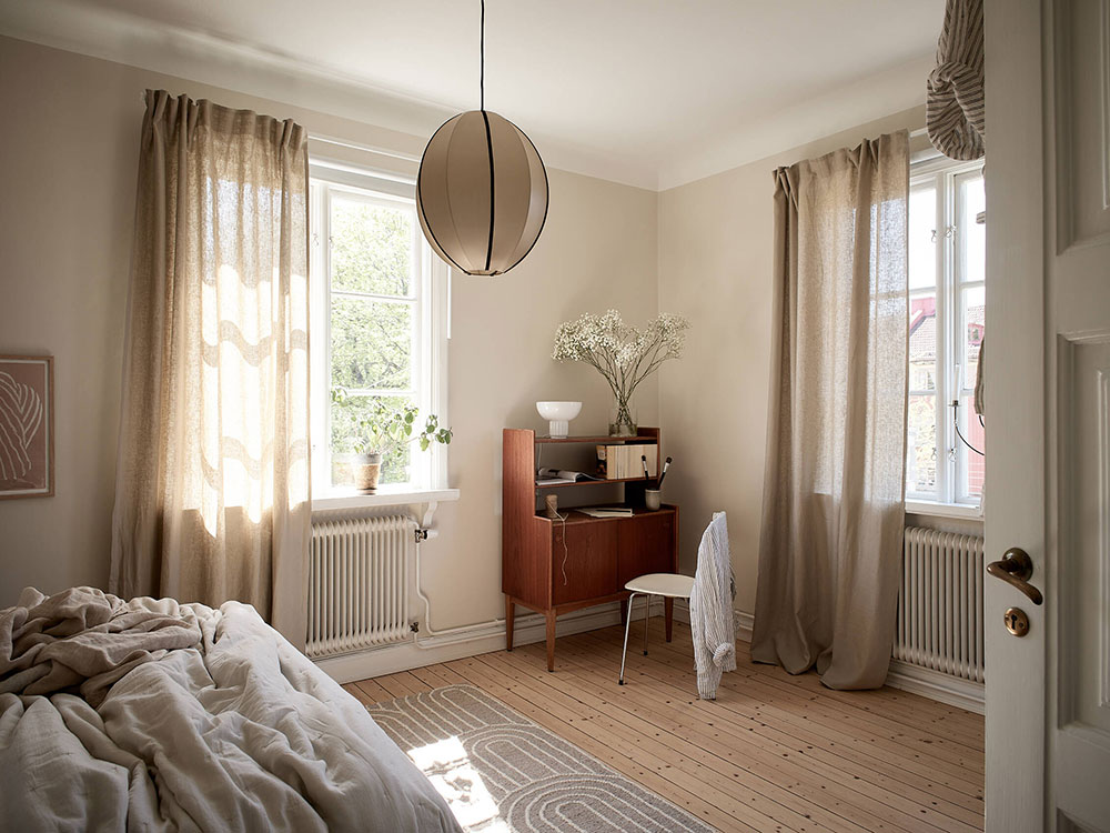 瑞典 60 平米温馨公寓，丰富纺织品打造舒适氛围-14