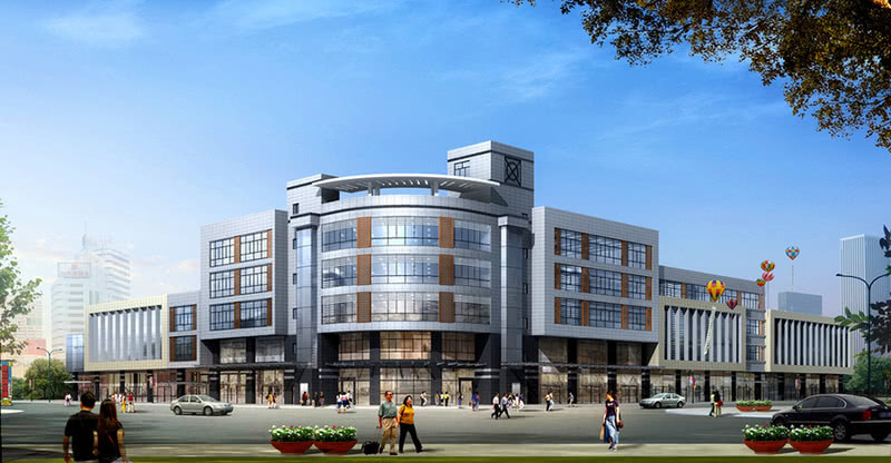 繁华都市中的宜居绿洲·商住楼建筑外观设计案例-6