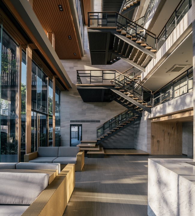 曼谷“水稻梯田”式办公室,绿色环保,灵活共享空间-39