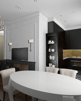 斯大林风格3室公寓室内设计项目丨俄罗斯莫斯科丨莫斯科“Studio.one”室内设计工作室