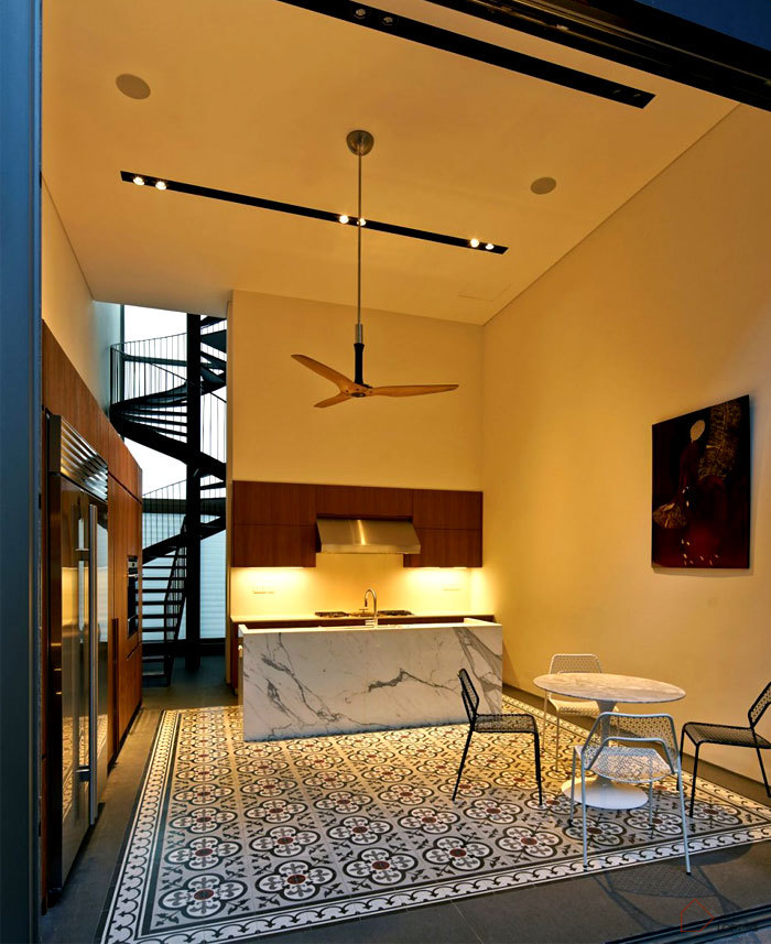 豪华别墅 现代风格新加坡带螺旋楼梯的当代艺术住宅-14
