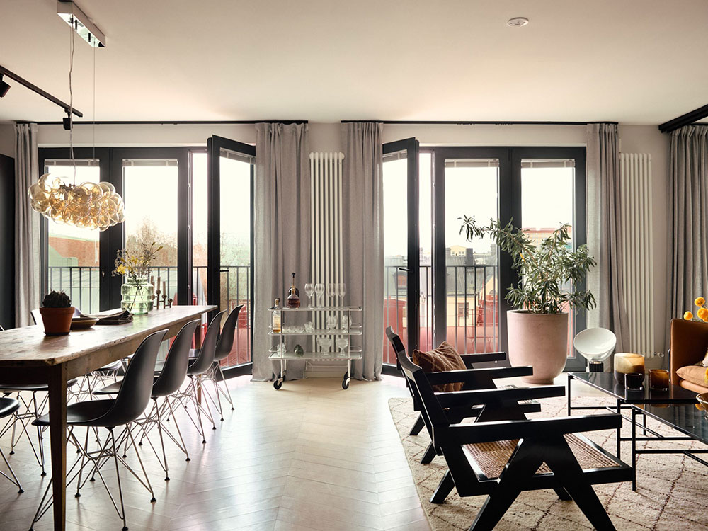 斯德哥尔摩时尚顶层公寓，玻璃隔墙成焦点-5