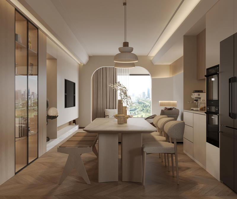 贵阳138平米现代中式家居设计-17