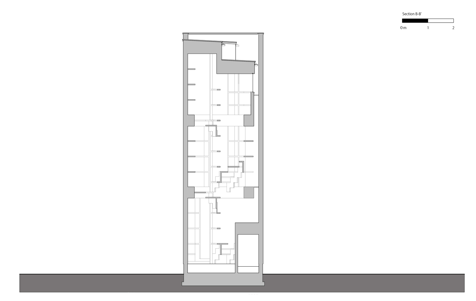大阪密集住宅区的三层展示空间楼梯屋-40