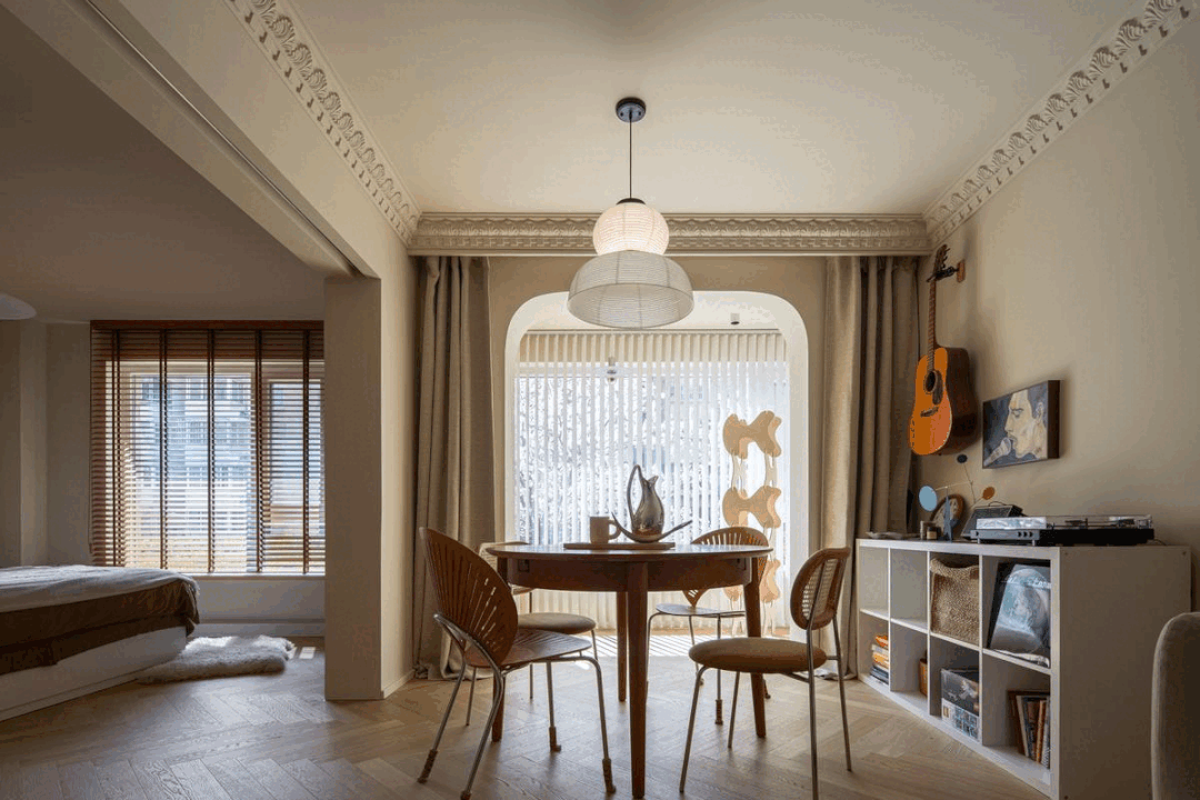 70㎡小黑屋变身法式“奶色治愈系”丨中国北京丨云深空间设计事务所-22