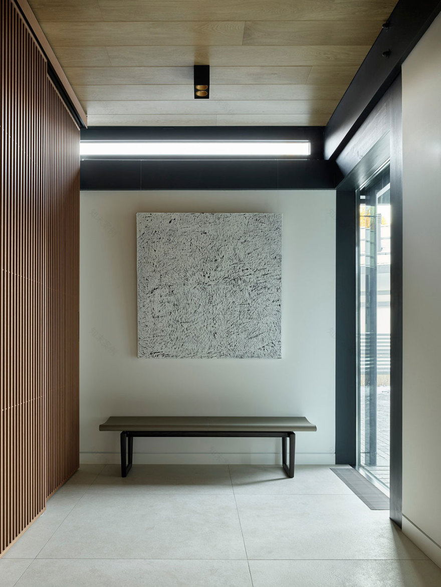 莫斯科玻璃墙现代森林小屋-10