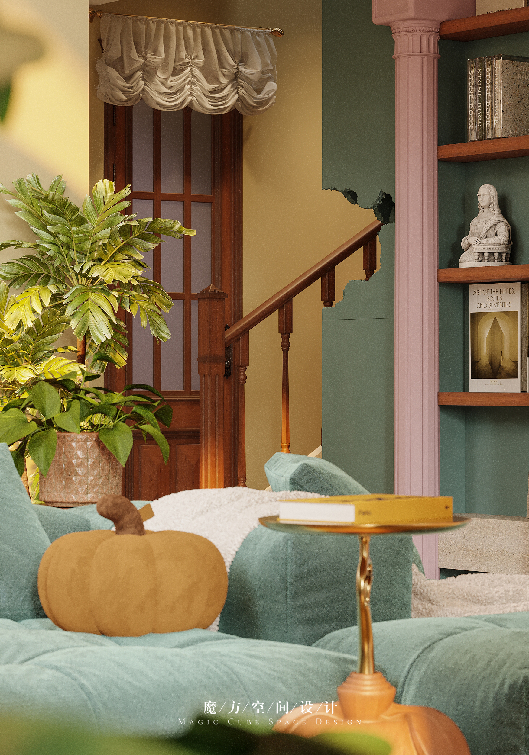 大连•法式复古别墅设计丨中国大连丨魔方空间设计-25