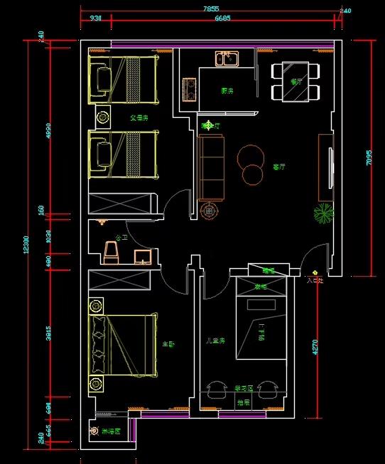 15天爆改三房二厅一厨一卫-3