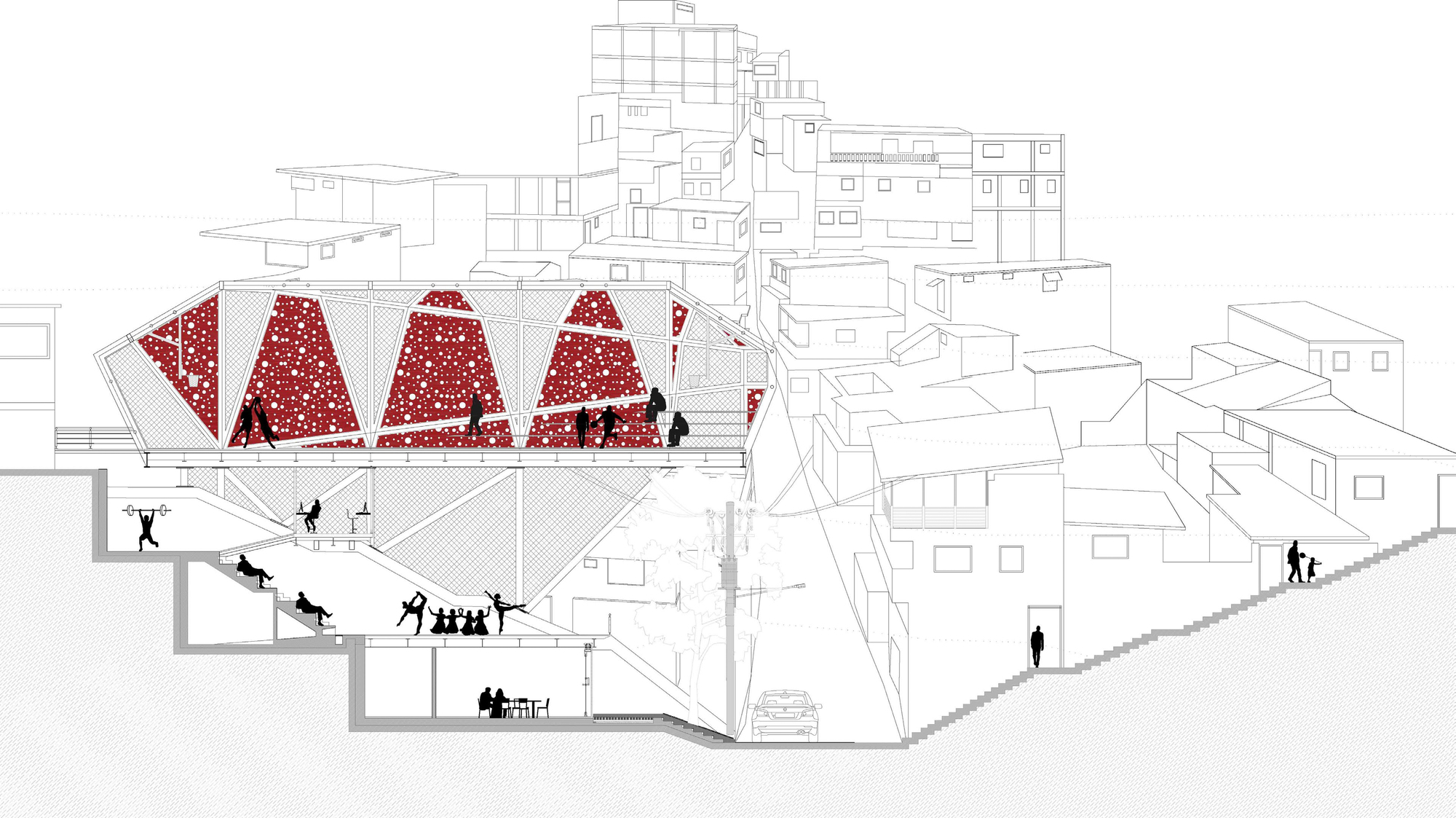 Multiprogram Ship, Vertical System of Sports and Cultural Platforms / Alejandro Haiek / LAB PRO FAB-37