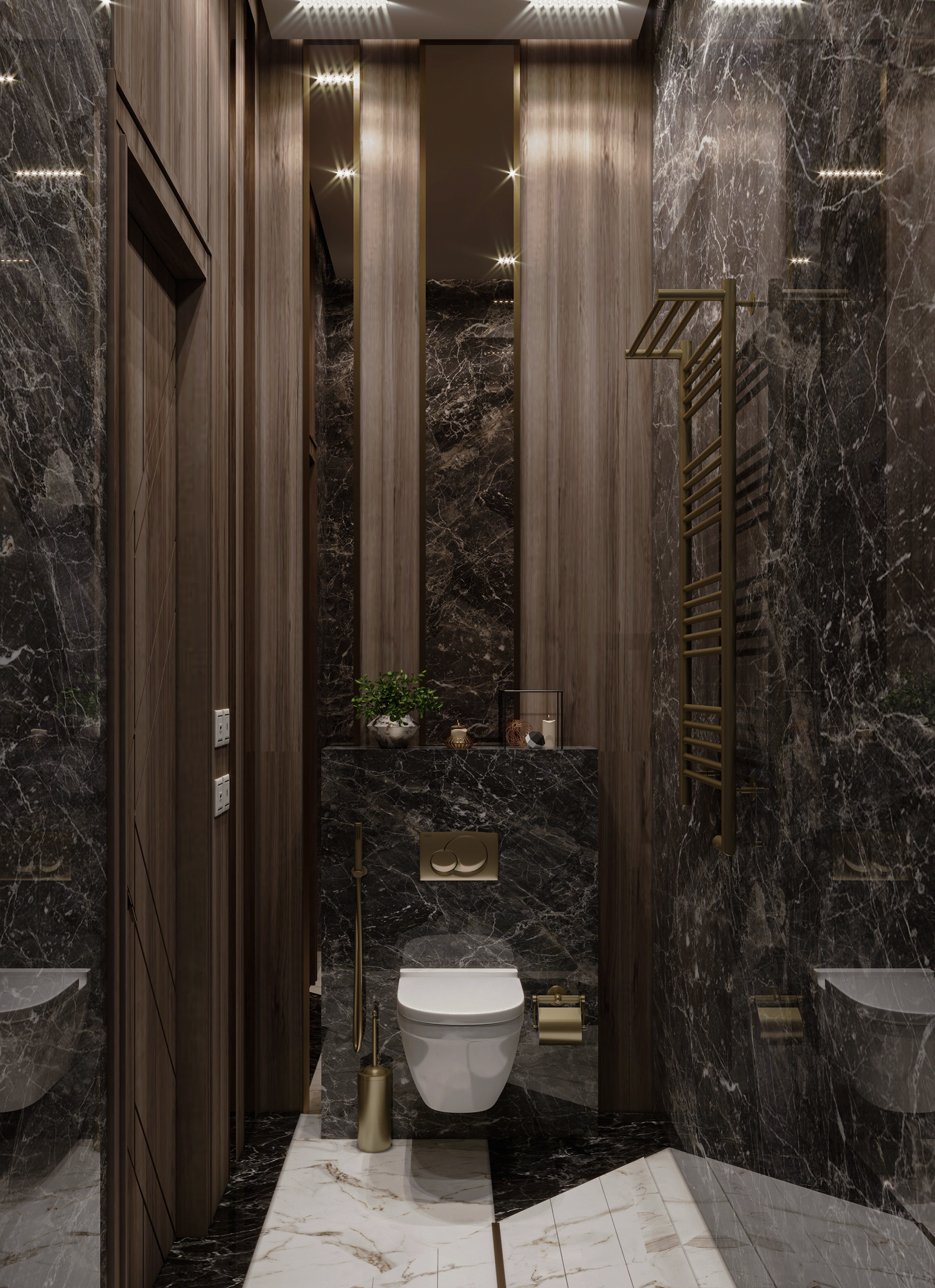 豪华洗手盆区设计丨沙特阿拉伯丨EVENTO designs-6