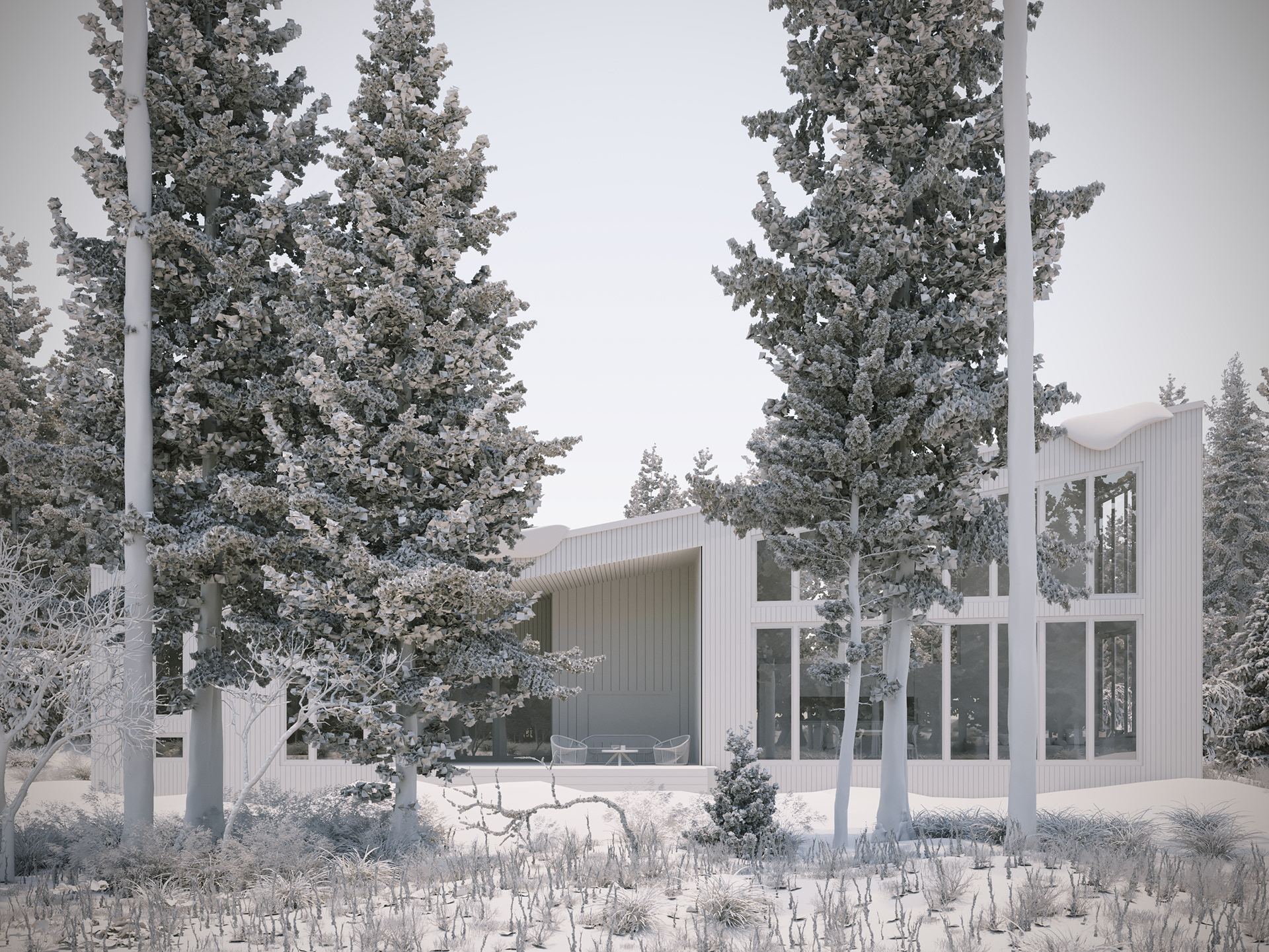 Zimowa建筑外观可视化-4