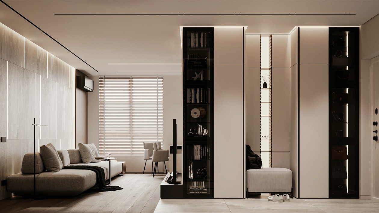 95㎡中性色系公寓设计-3