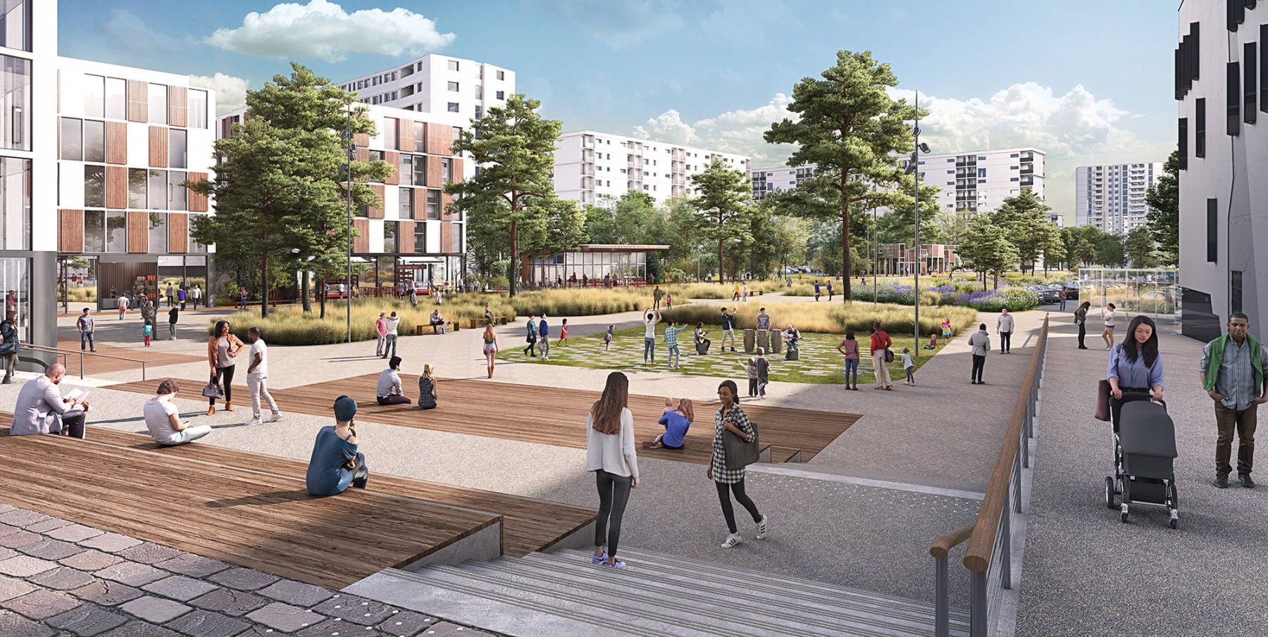 圣埃克苏佩里购物中心及其周边区域改造项目丨法国丨La Compagnie du Paysage,Tecta等多家-0