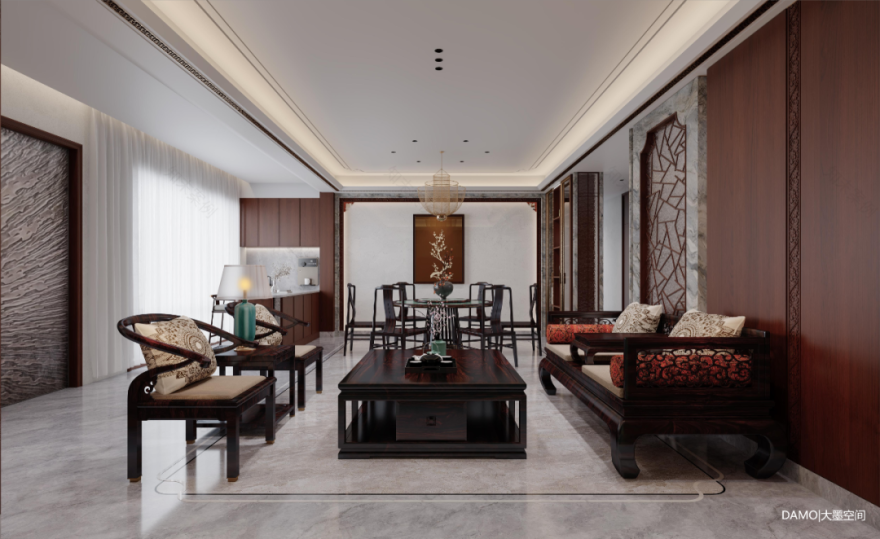 大墨空间 · 中海天玺 345m² 复式【新·中式】全案项目丨中国赣州丨赣州.大墨空间全案中心-25