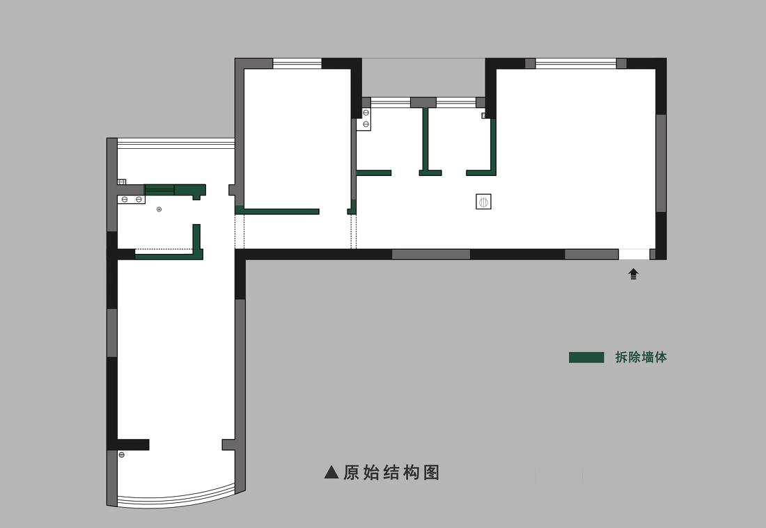 手枪户型空间利用率最大化设计丨中国上海丨7KK 设计-5