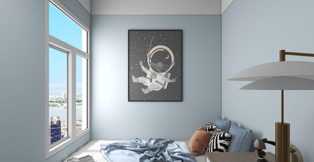 现代简约 50 平小户型两居室设计-1