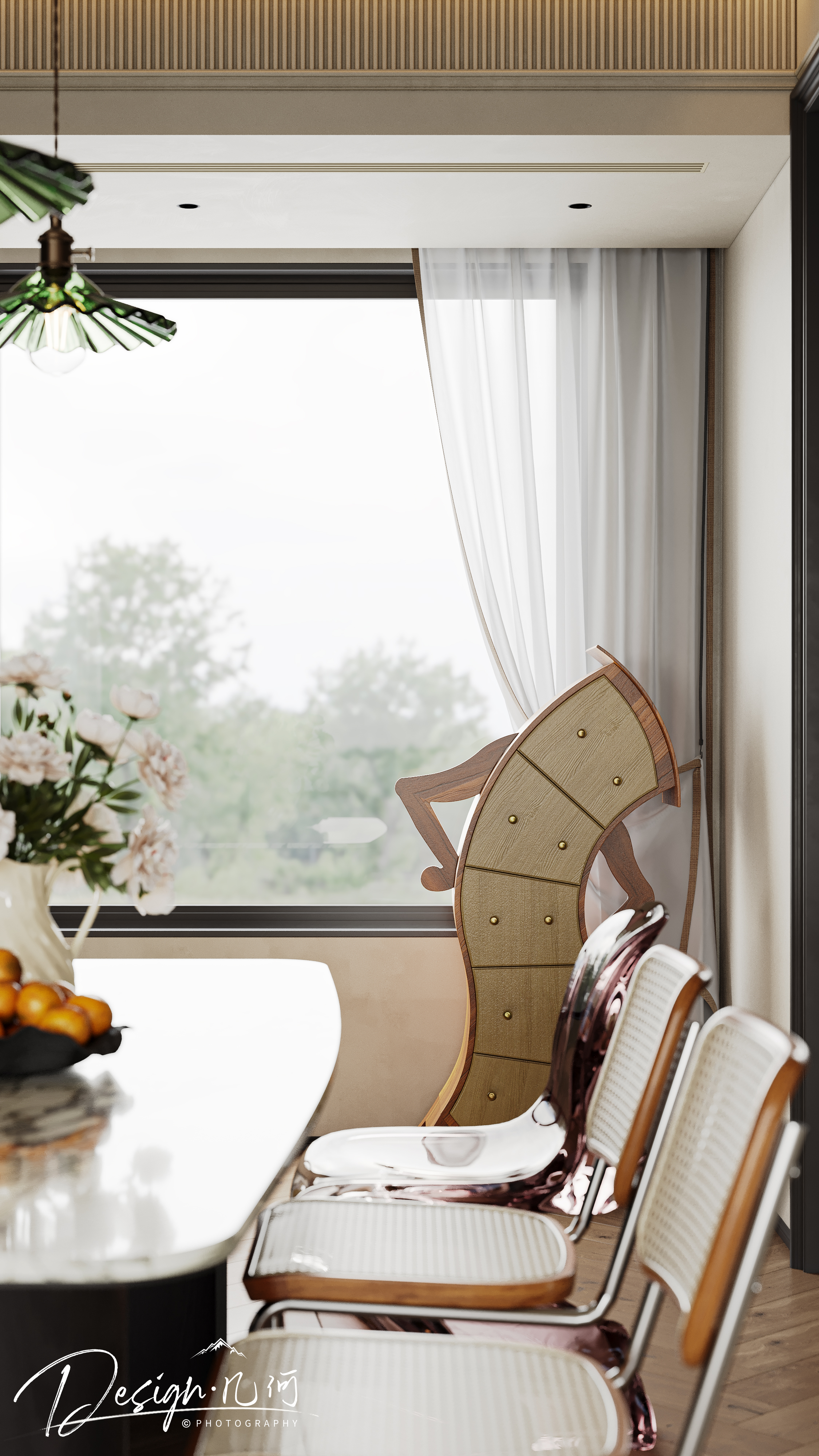 几何空间视觉表现 | 天玺湾轻法中古风客餐厅-10