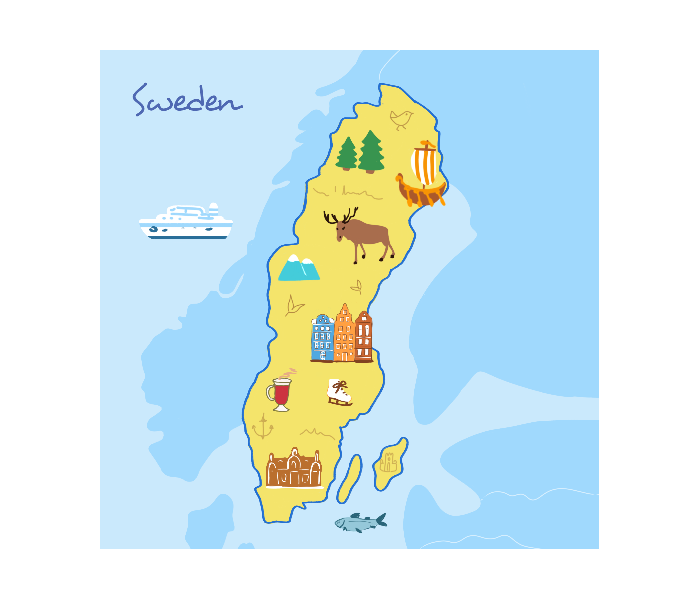 旅行网站的插画地图迷你项目-2