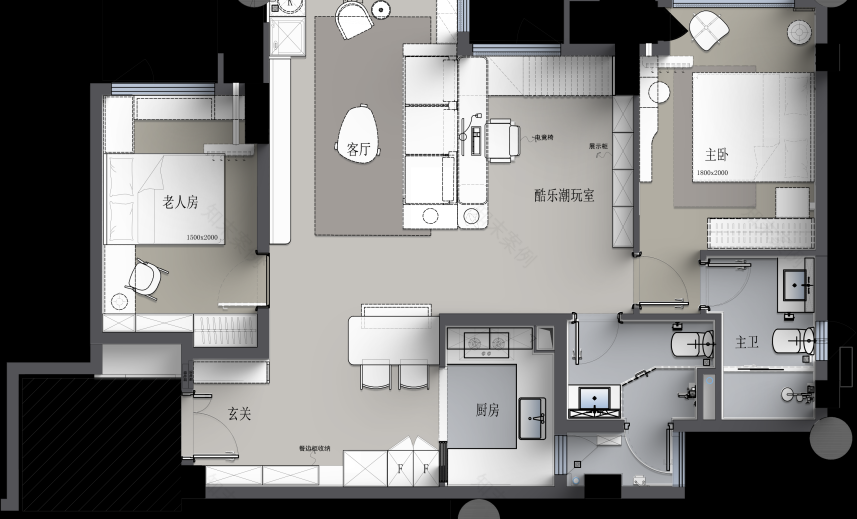 重庆万科·星光天空之城85m²样板间丨中国重庆丨深圳市蜜尔室内艺术设计有限公司-39