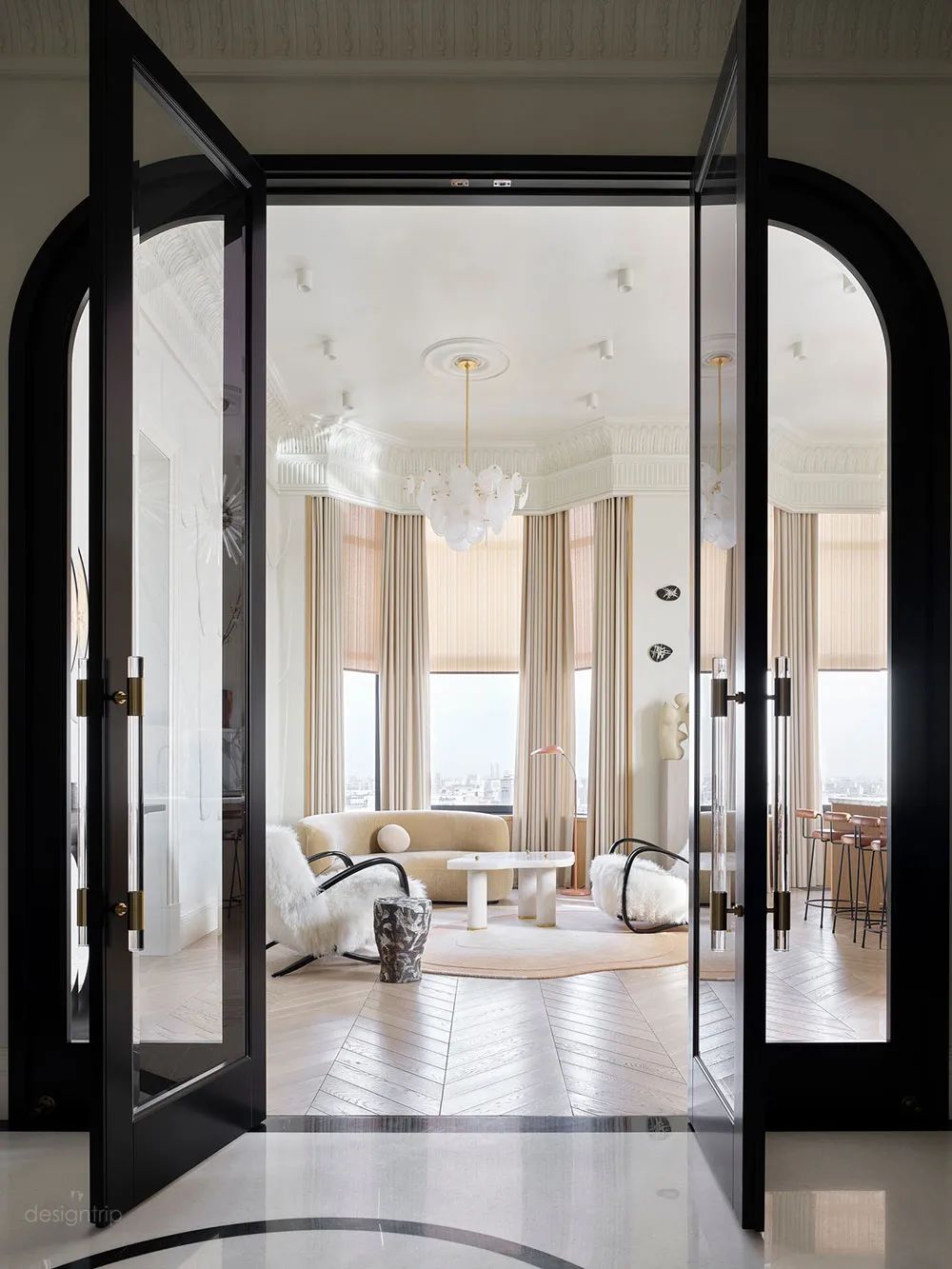 俄罗斯轻奢法式公寓设计丨俄罗斯莫斯科丨Katerina Lashmanova 设计工作室-8