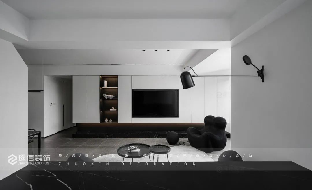 绿地樱园现代极简风住宅设计丨中国重庆丨重庆琢信装饰有限公司-16