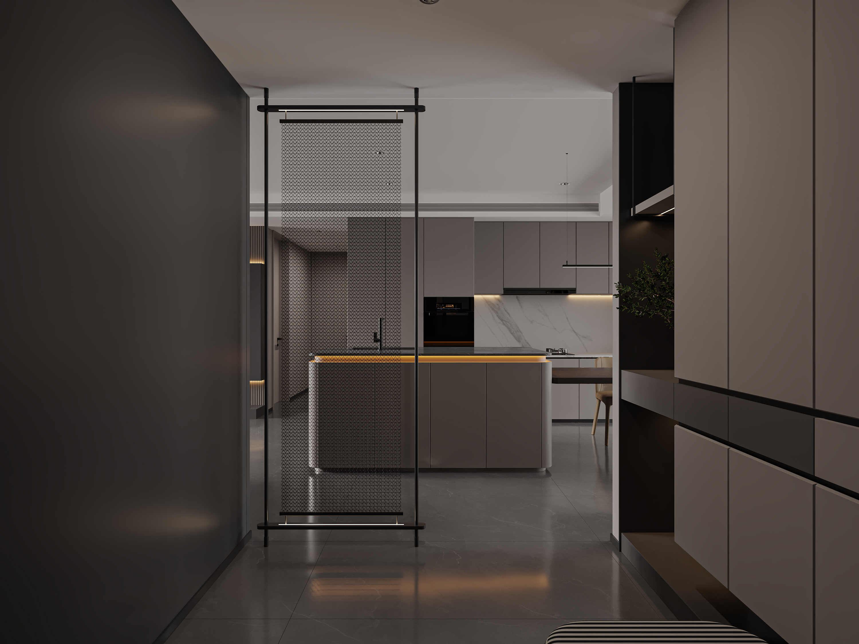 暗色调家装空间丨井外空间设计-3