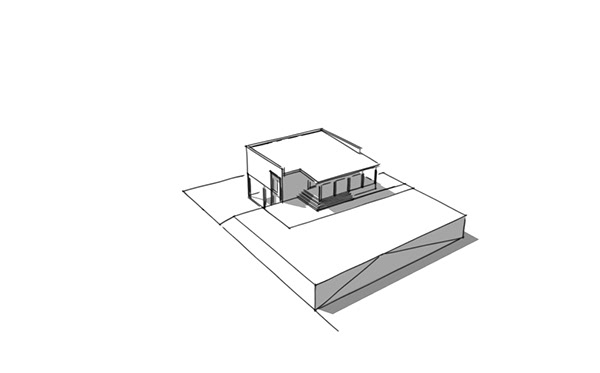 黑色极简风格现代方形住宅-6