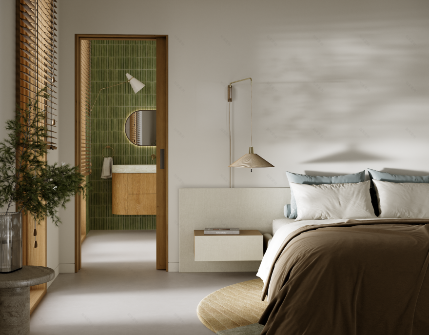 Warm Minimalist House Interior Visualization-7