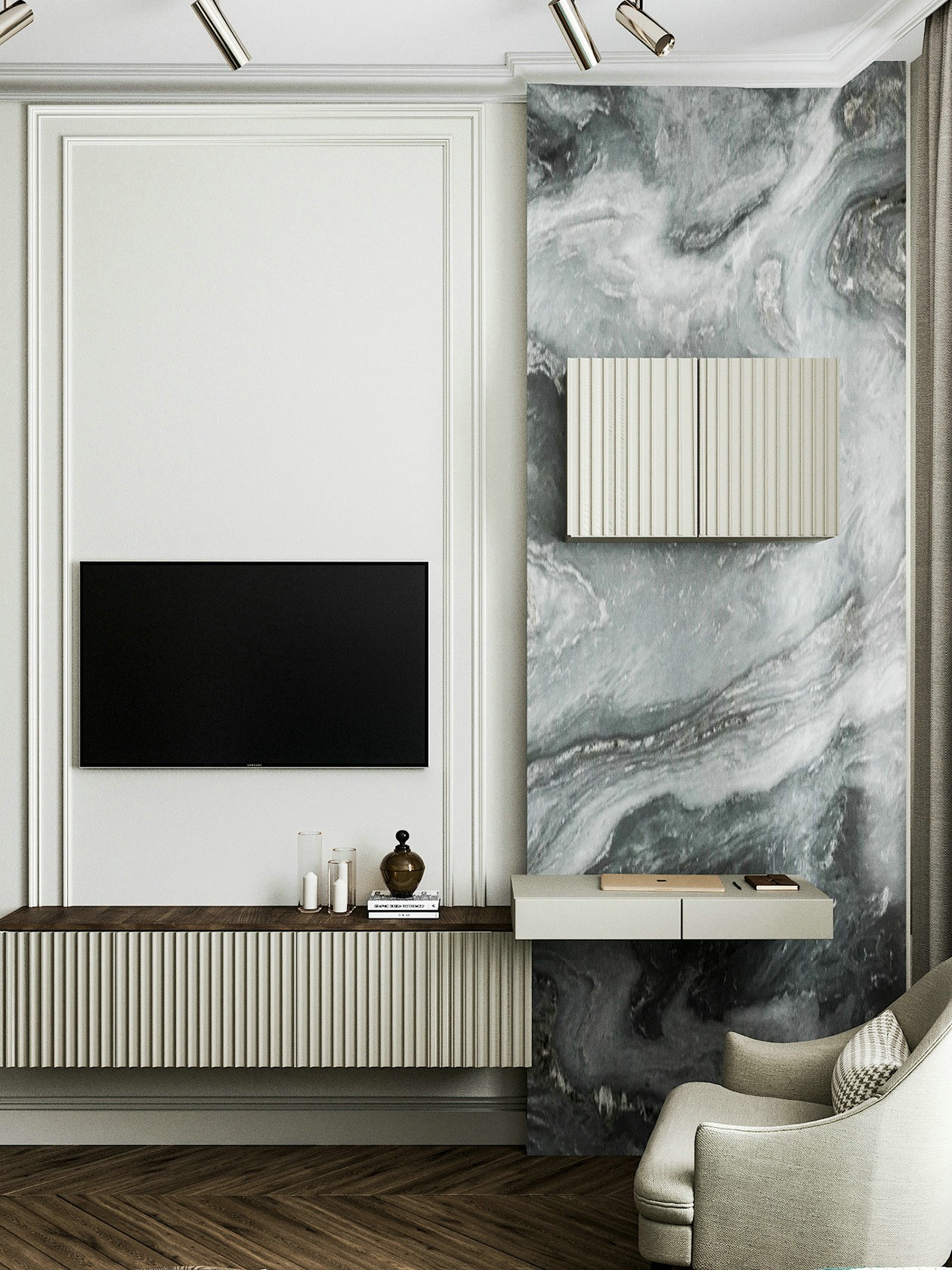 53㎡原木+蓝色 掀起席卷夏日的迷人风暴-5