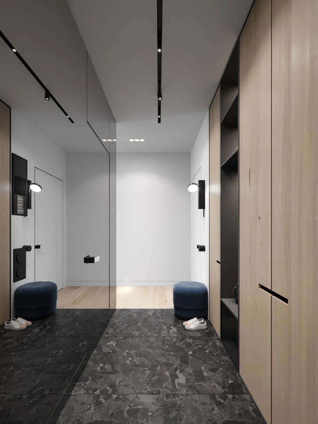 TSAUNYA 工作室现代住宅设计 | 灰木色系蓝色打造精致生活空间-13