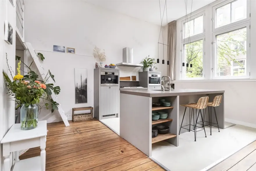 荷兰阿姆斯特丹砖石老楼复式阁楼设计-5