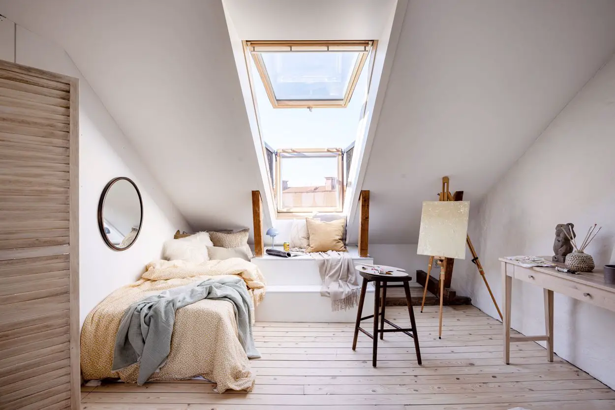 巧妙的屋顶窗 | 瑞典斯德哥尔摩公寓的独特设计-7
