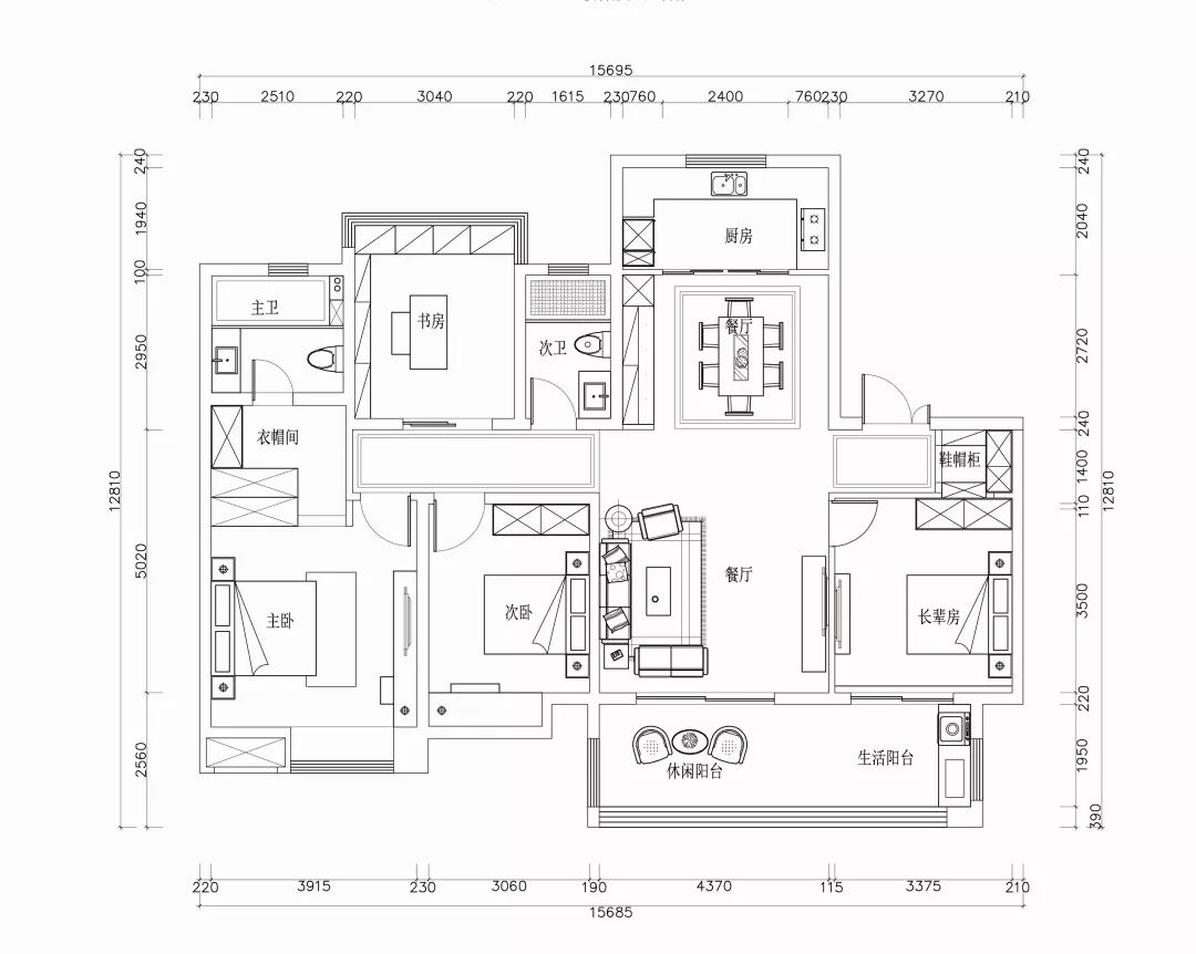 望江台四户型解析,动静分离、采光良好、收纳强大-55