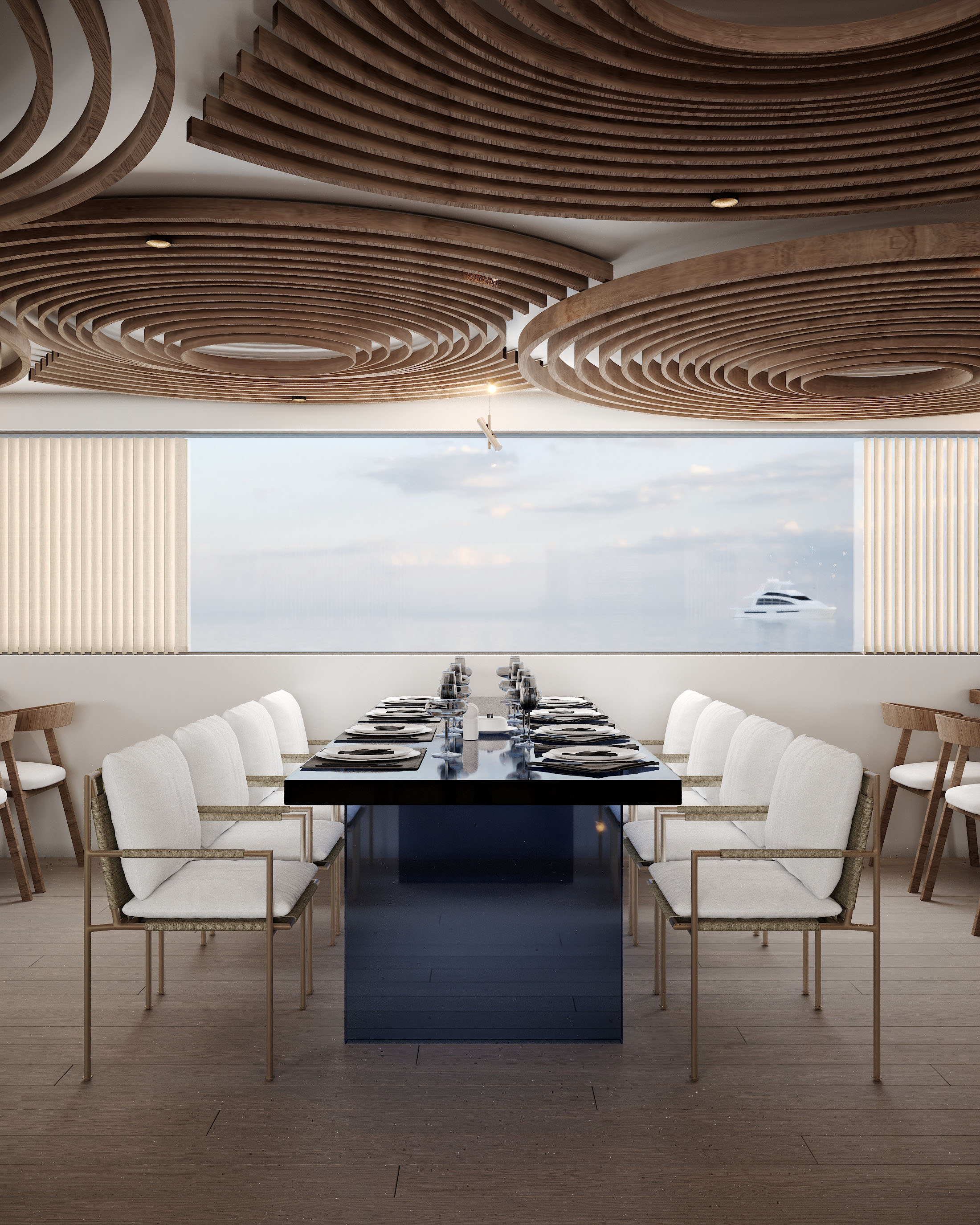 游艇餐厅，游艇卧室丨Amina El  kholy-8