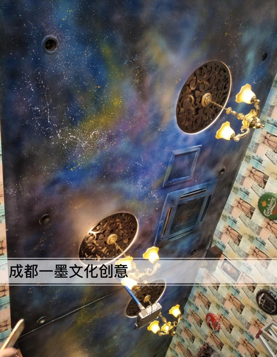 农村壁画新潮流 · 3D 立体星空墙绘丨中国成都-16