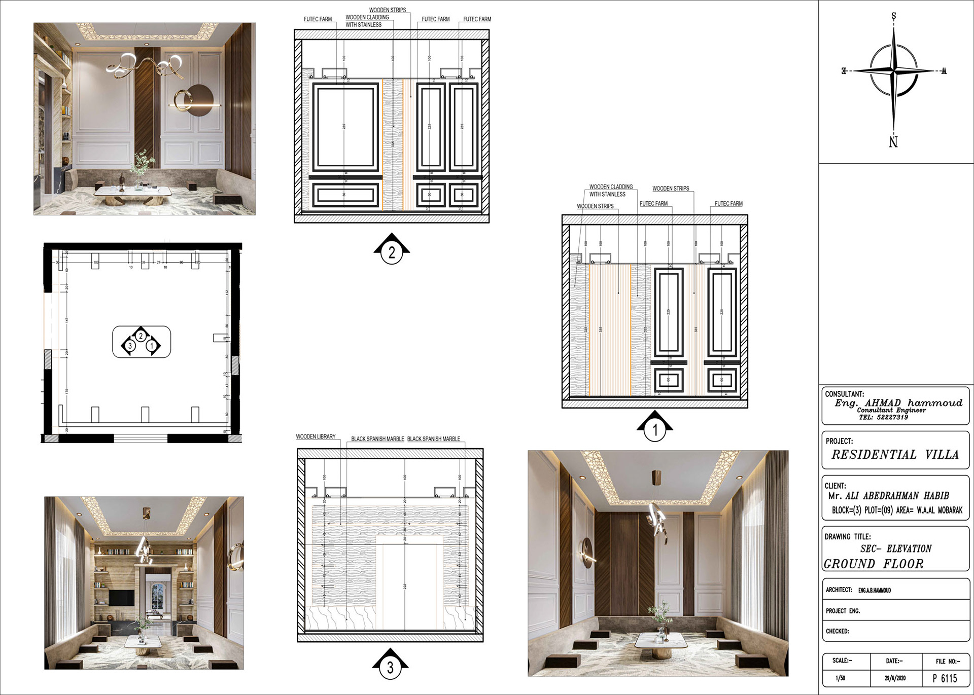SHOP DRAWING RECEPTION VILLA-7