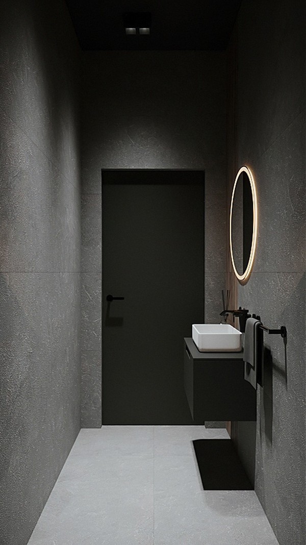 82.7㎡高级黑色系公寓设计 超有质感！-15