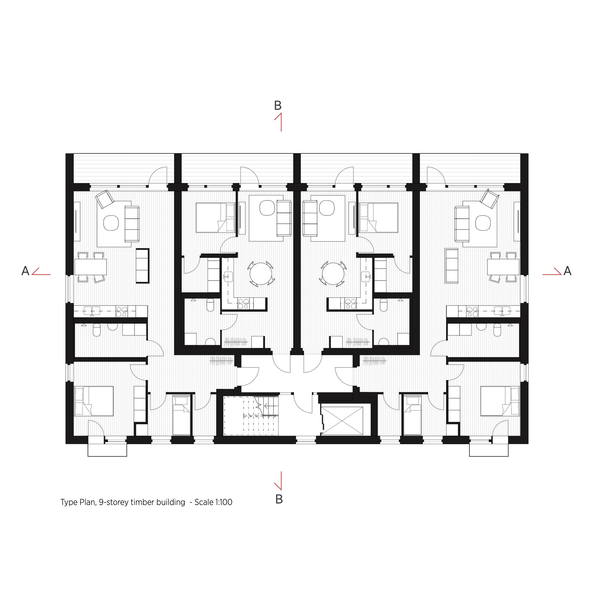 Kajstaden Tall Timber Building / C.F. Møller Architects-44