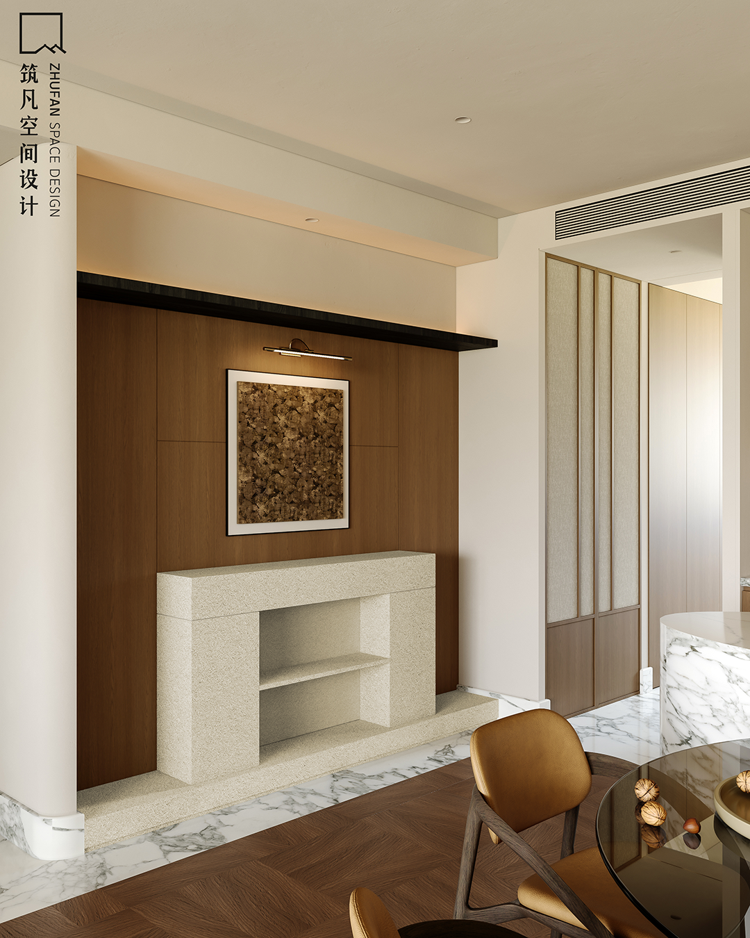 首发|筑凡设计沉稳克制精致空间里的四季浪漫-42