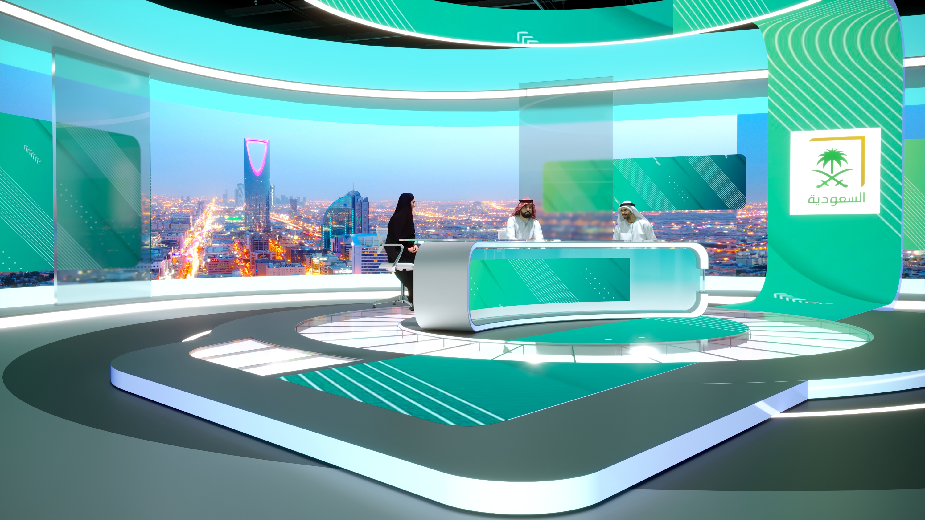 Saudi TV .News Studio .Set Design-3