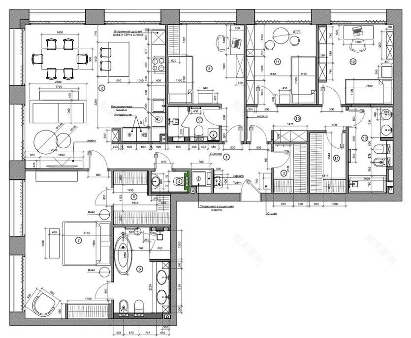 157㎡现代家居设计丨Lydia Bolshakova-6