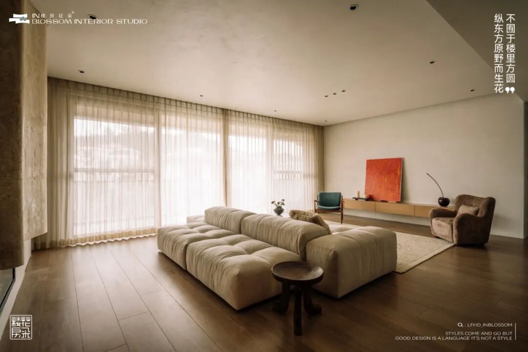 楼房花朵INBLOSSOM|私宅实景案例|舜山府240㎡自然侘寂《本质触觉》-22