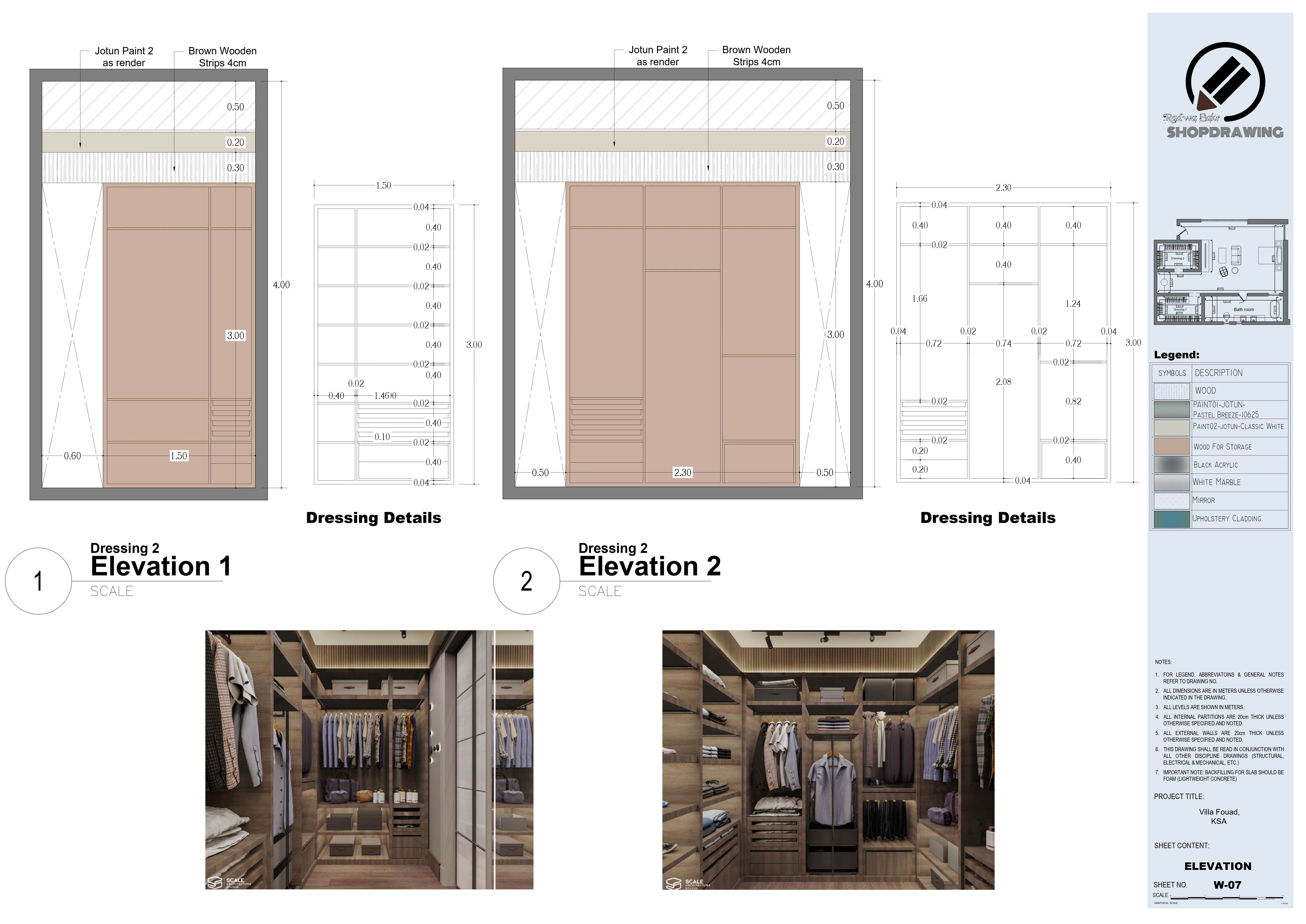 Shop Drawing For Master Bedroom in KSA-8
