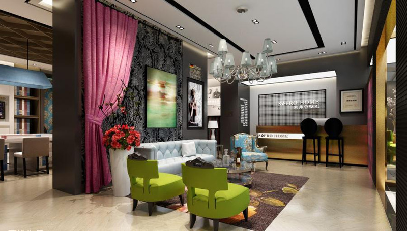 壁纸店.窗帘店设计案例效果图2-13