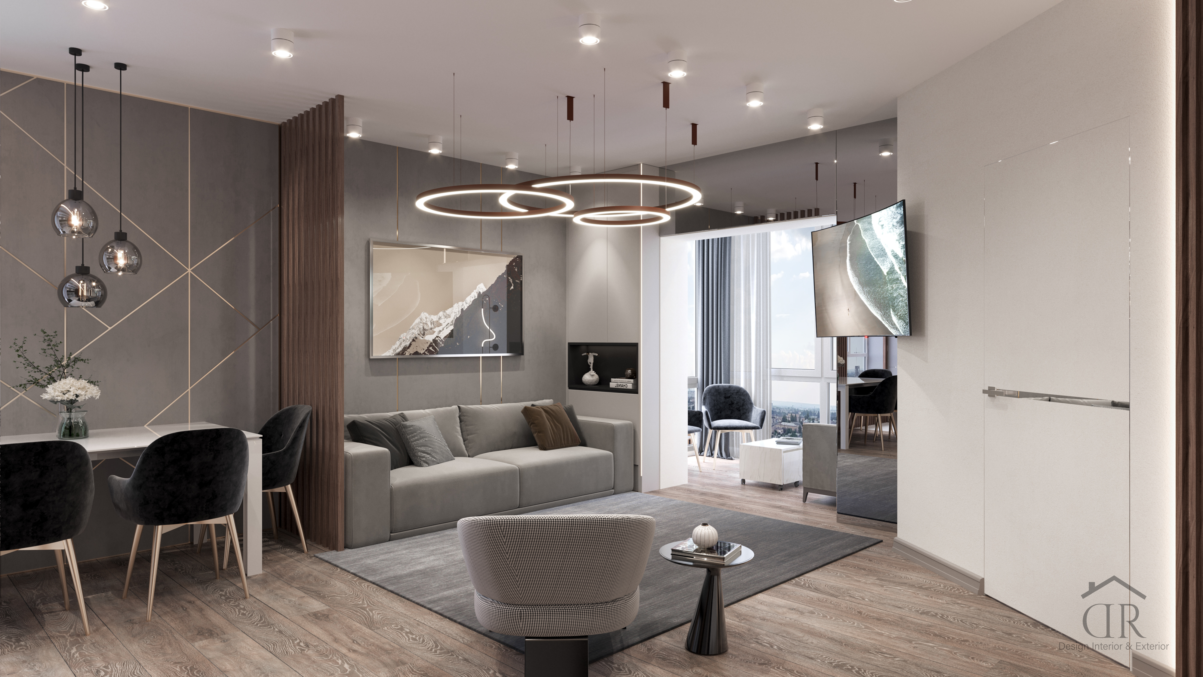 现代风格两室公寓设计-9