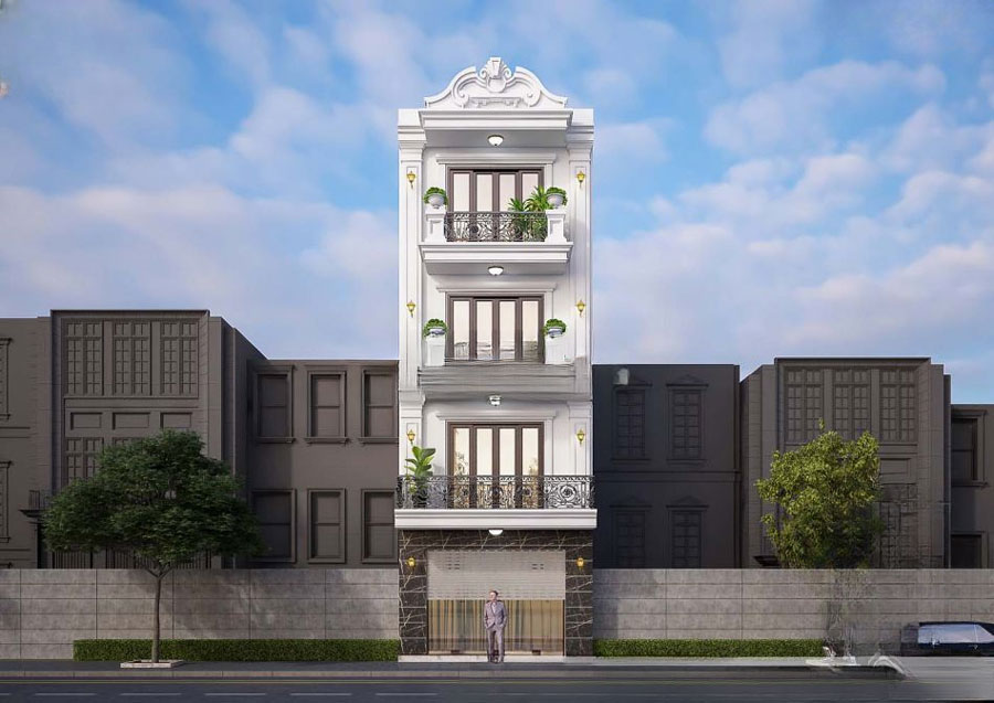 65+现代古典风格街边住宅设计案例-9