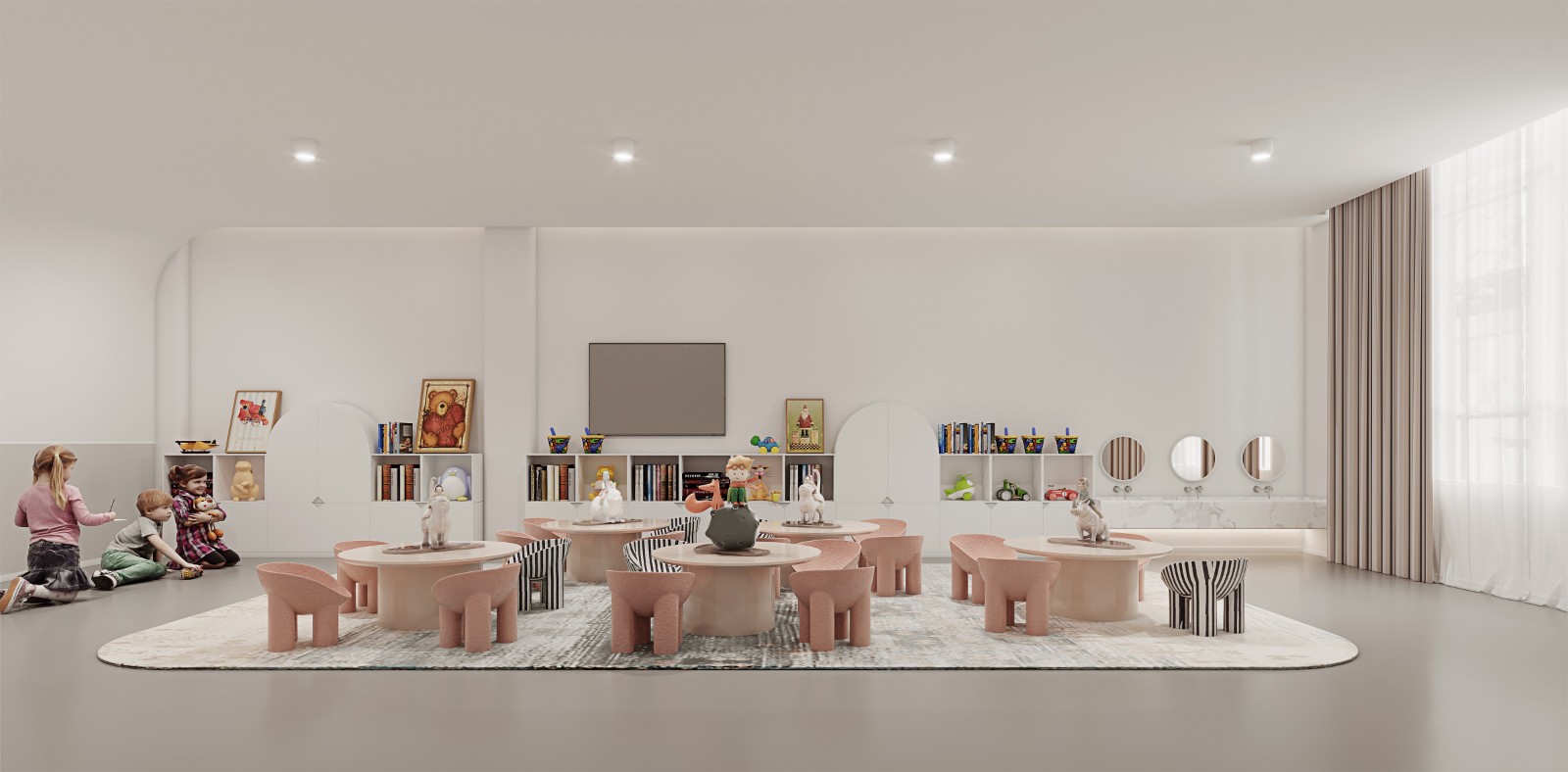 阜南县保健院淮畔世家托育中心丨中国阜阳丨张晓光设计顾问(北京)有限公司-49