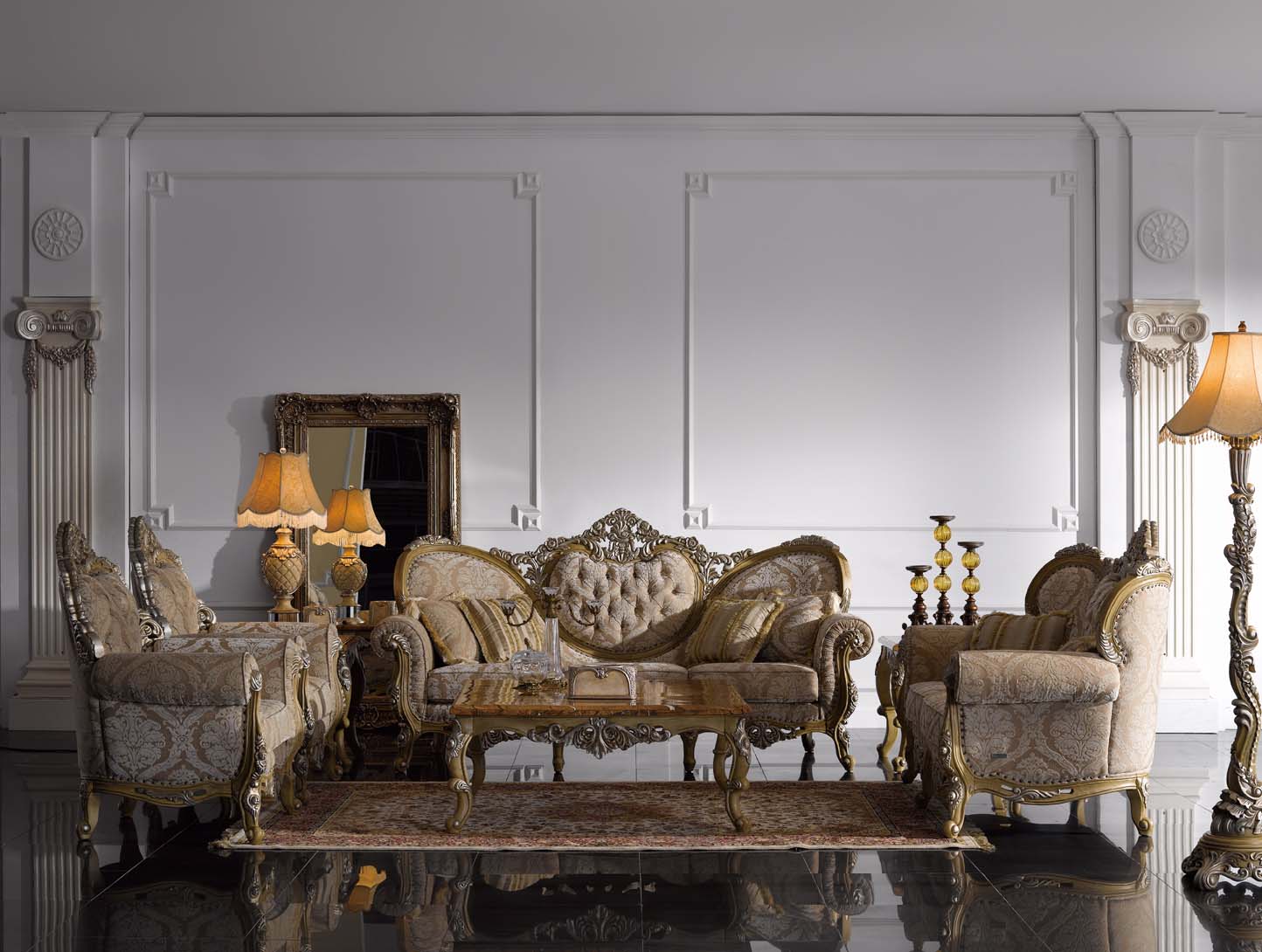 高清古典美式风格 卧室客厅餐厅书房家具场景图片素材-4-15